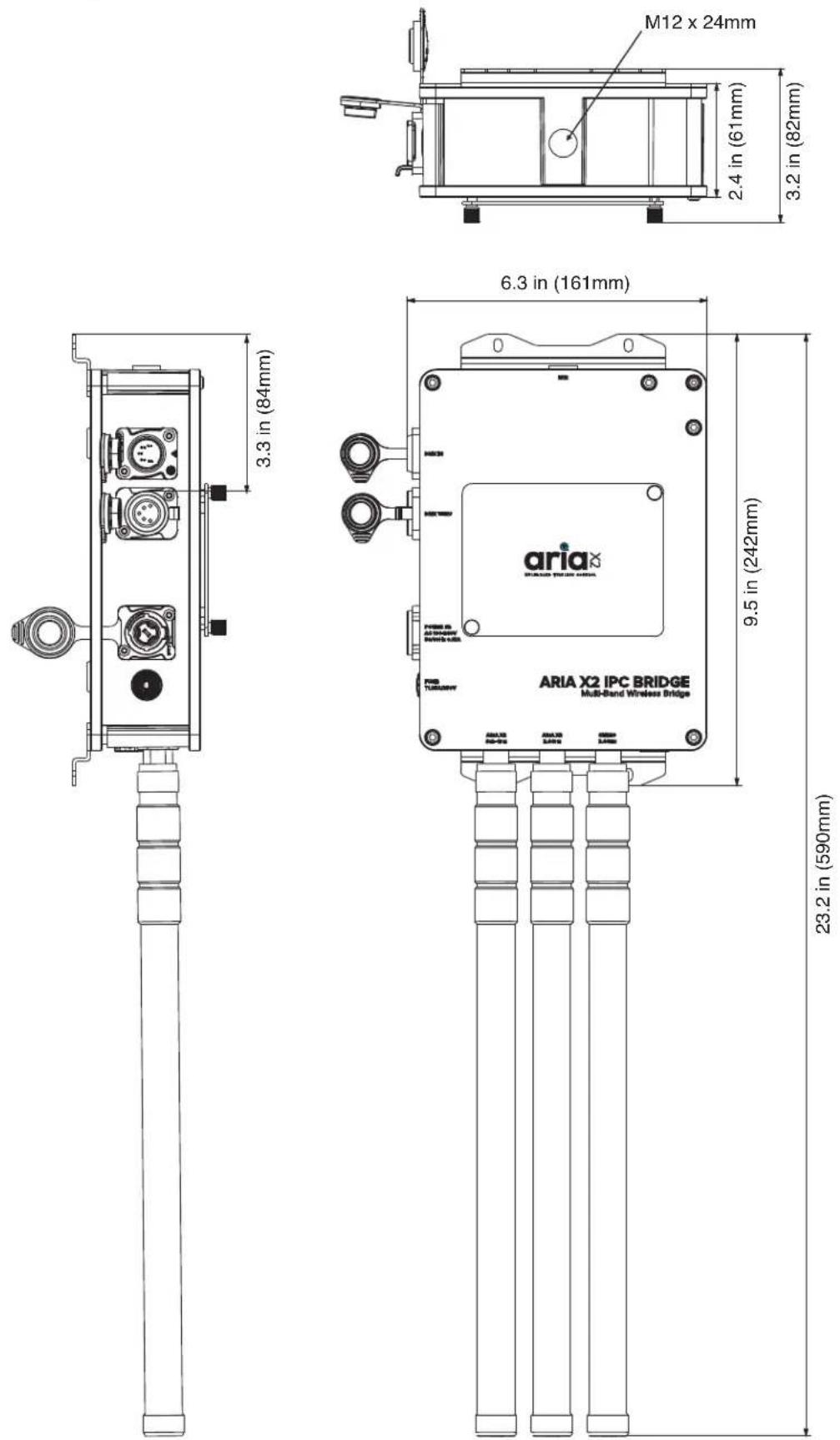 Adj Aria X2 IPC Bridge - DESSINS DIMENSIONNELS - 1