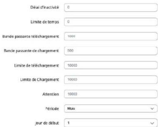 Alden I-NET 512 - Menu SERVICES > HOTSPOT > Groupes d'utilisateurs - 2