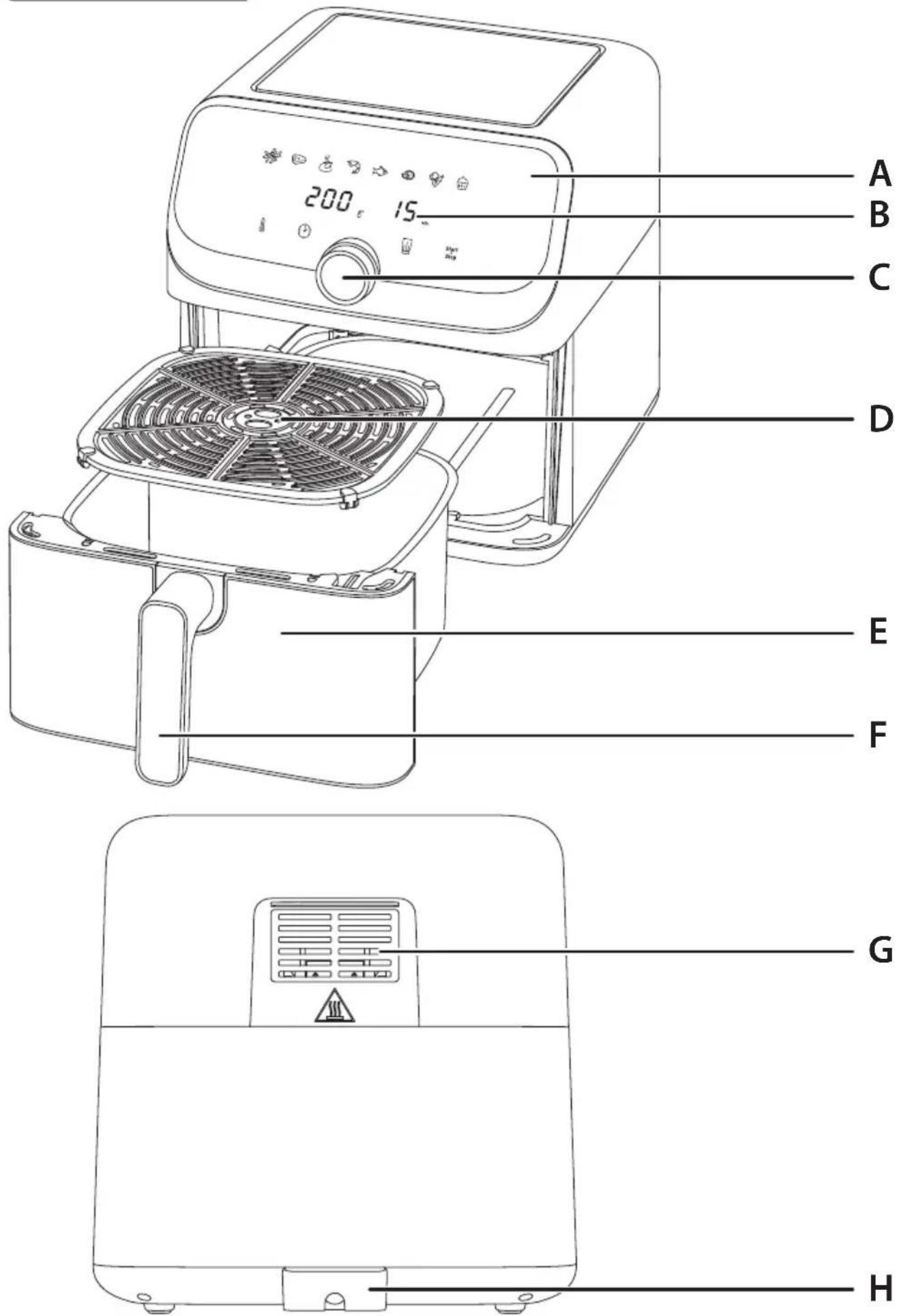 TEFAL Easy Fry Mega EY8558 - VISTA ESPLOSA - 1