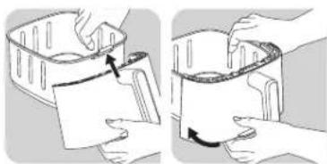 MOULINEX Easy Fry Silence EZ551H - Cleaning the detachable front and plug it back to the drawer - 1