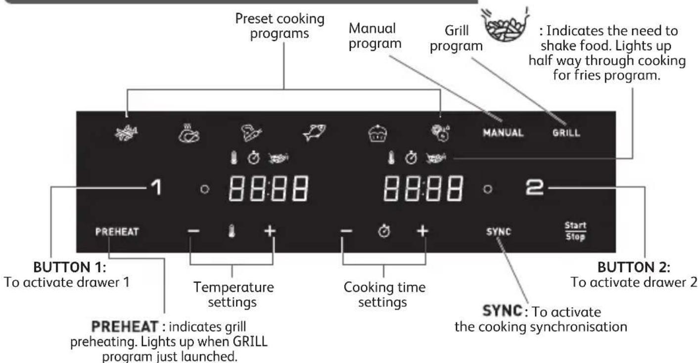 MOULINEX Easy Fry Dual EZ9018 - DESCRIPTION - 2