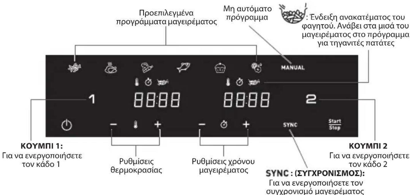 MOULINEX Easy Fry XXL EZ9428 - Περιβάλλον χρήστη DUAL EASY FRY - 1