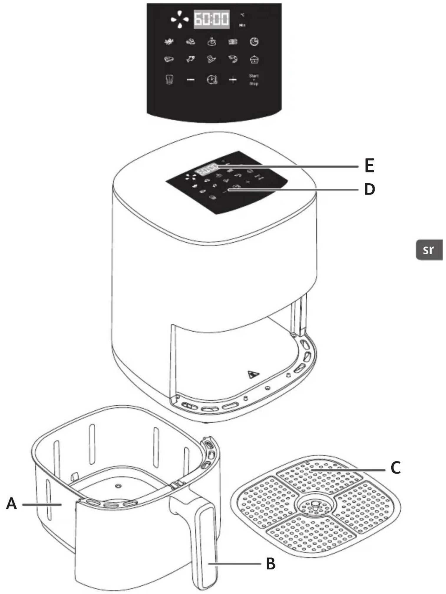 MOULINEX Easy Fry Compact EZ1458 - Figyelem: az edény és a rács mosogatógépben moshatók. - 1