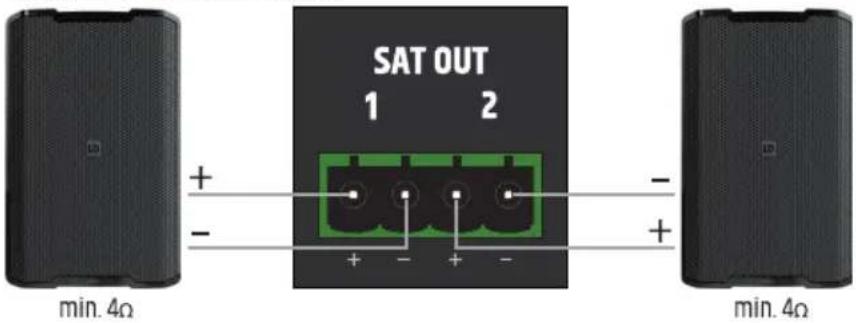 LD Systems DQOR SUB 8 A - TERMINAL BLOCK CONNECTIONS - 3
