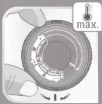 TEFAL Express Steam FV2886 - Adjusting the temperature and steam - 3