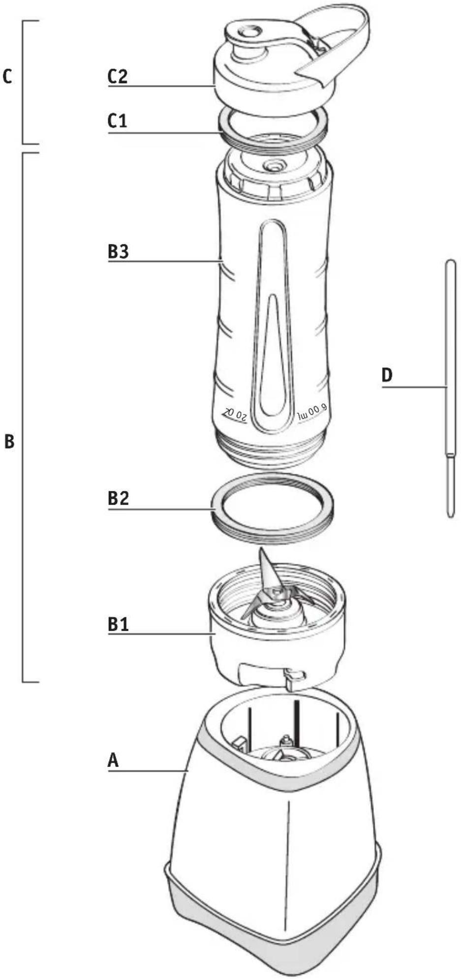 MOULINEX Personal Blender LM1A0D - 1