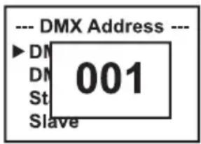 Cameo AZOR SP2 IP - CONFIGURACIÓN DE LA DIRECCIÓN DE INICIO DMX (DMX Address) - 2