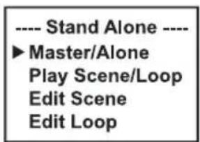 Cameo AZOR SP2 IP - STAND-ALONE-MENÜ - 2