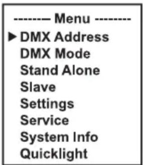 Cameo AZOR SP2 IP - DMX-STARTADRESSE EINSTELLEN (DMX Address) - 1