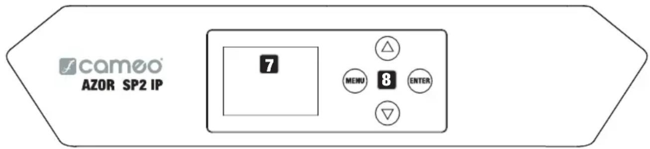 cameo® AZOR SP2 IP 7 MENU 8 ENTER