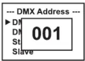 Cameo AZOR SP2 IP - USTAWIANIE STARTOWEGO ADRESU DMX (DMX address) - 2