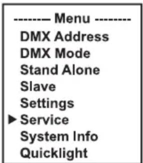 Cameo AZOR SP2 IP - MENU SERVICE (Service) - 1