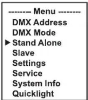 Cameo AZOR SP2 IP - STAND-ALONE MENU - 1