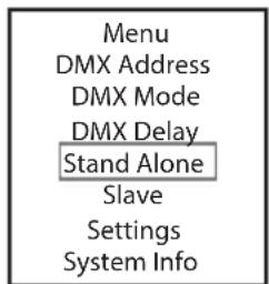 Cameo DROP P4 - MODE DE FONCTIONNEMENT STAND ALONE STATIC - 3