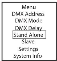 Cameo DROP P4 - MODE DE FONCTIONNEMENT STAND ALONE STATIC - 1