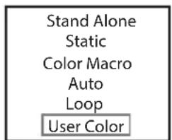 Cameo DROP P4 - MODE DE FONCTIONNEMENT STAND ALONE USER COLOR - 2