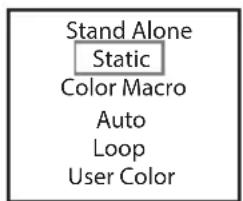 Cameo DROP P4 - MODE DE FONCTIONNEMENT STAND ALONE STATIC - 2