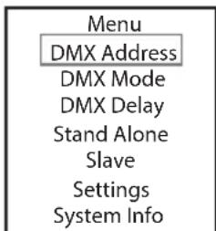 Cameo DROP P4 - CONFIGURACIÓN DE LA DIRECCIÓN INICIAL DMX - 1
