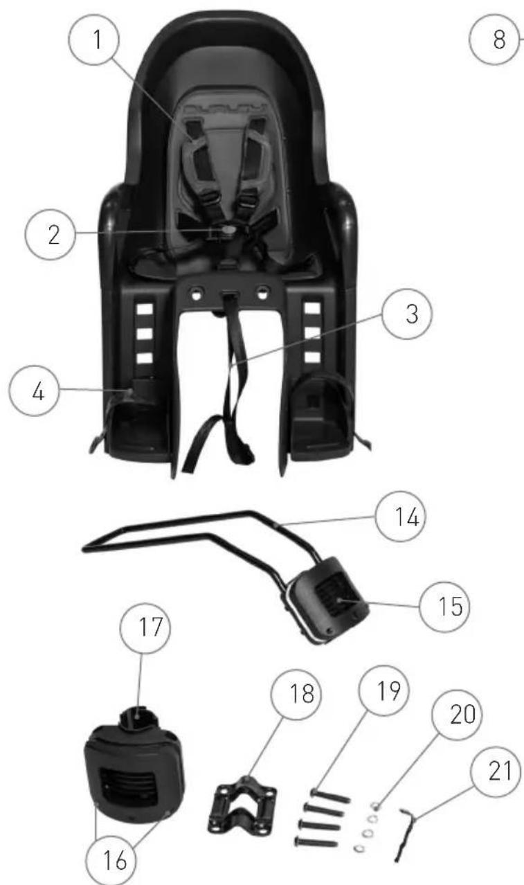Burley Dash FM - Guía de asiento infantil Burley - 1