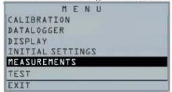 Extech TKG150 - Utilisation de l'option Menu - 3