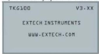 Extech TKG150 - A propos de 1'ecran - 1