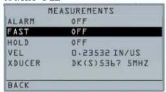 Extech TKG150 - Utilisation de l'option Fast (Rapide) - 1