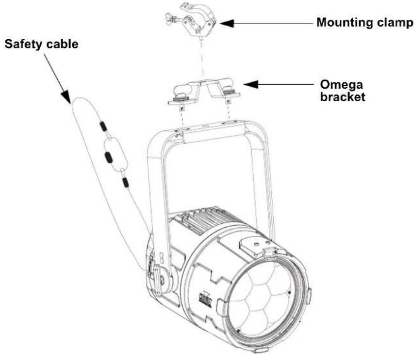 Chauvet COLORado 3 Quad Zoom - Mounting Diagram - 1