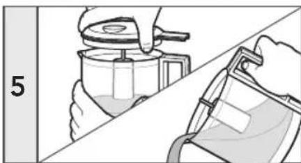 KITCHENAID KFC0516OB - USING THE DRIZZLE BASIN AND POUR SPOUT - 5