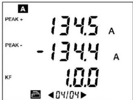 A PEAK + 134.5 A PEAK - -134.4 A KF 1.0.0 ◀04/04▶