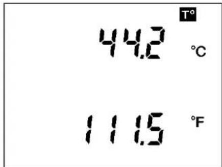 T° 44.2 °C 111.5 °F