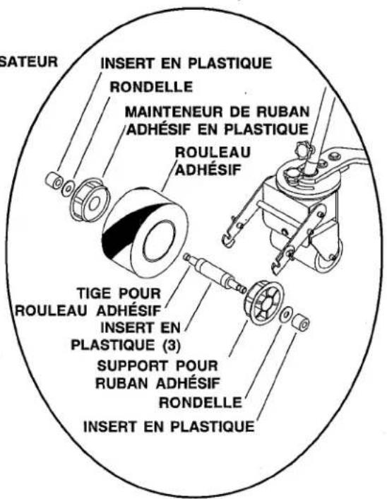 Vestil JMD-1000 - 8.) Pour charger le ruban adhésif: - 1
