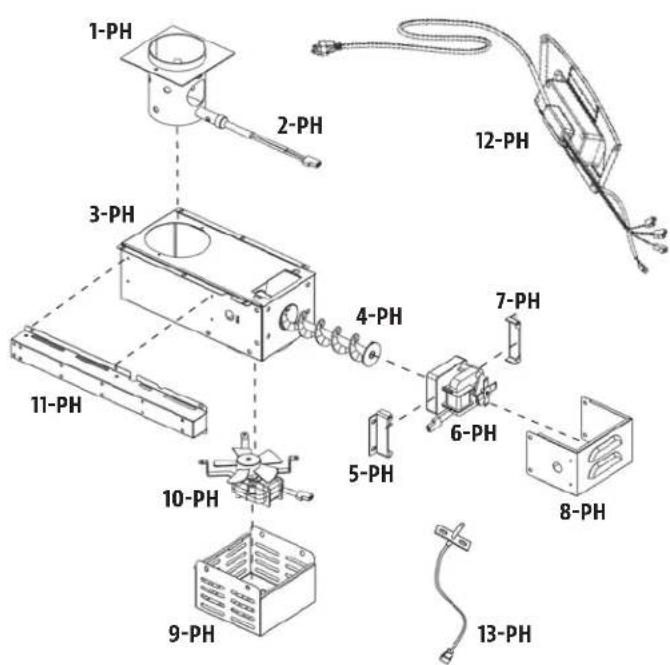 Pit Boss PBV7P1 - PIÉCES DE RECHANGE ÉLECTRIQUES - 1