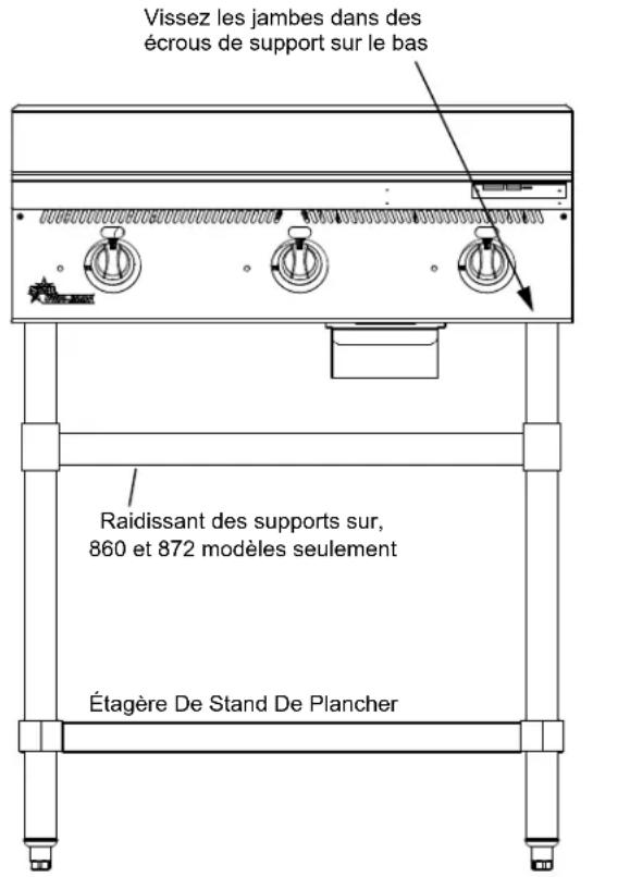 STAR Ultra-Max 836TA - N'INSTALLEZ PAS SANS ATTACHER ES PIEDS OU DES JAMBES ET L'ETAGERE FOURNIES DE STAND. - 2
