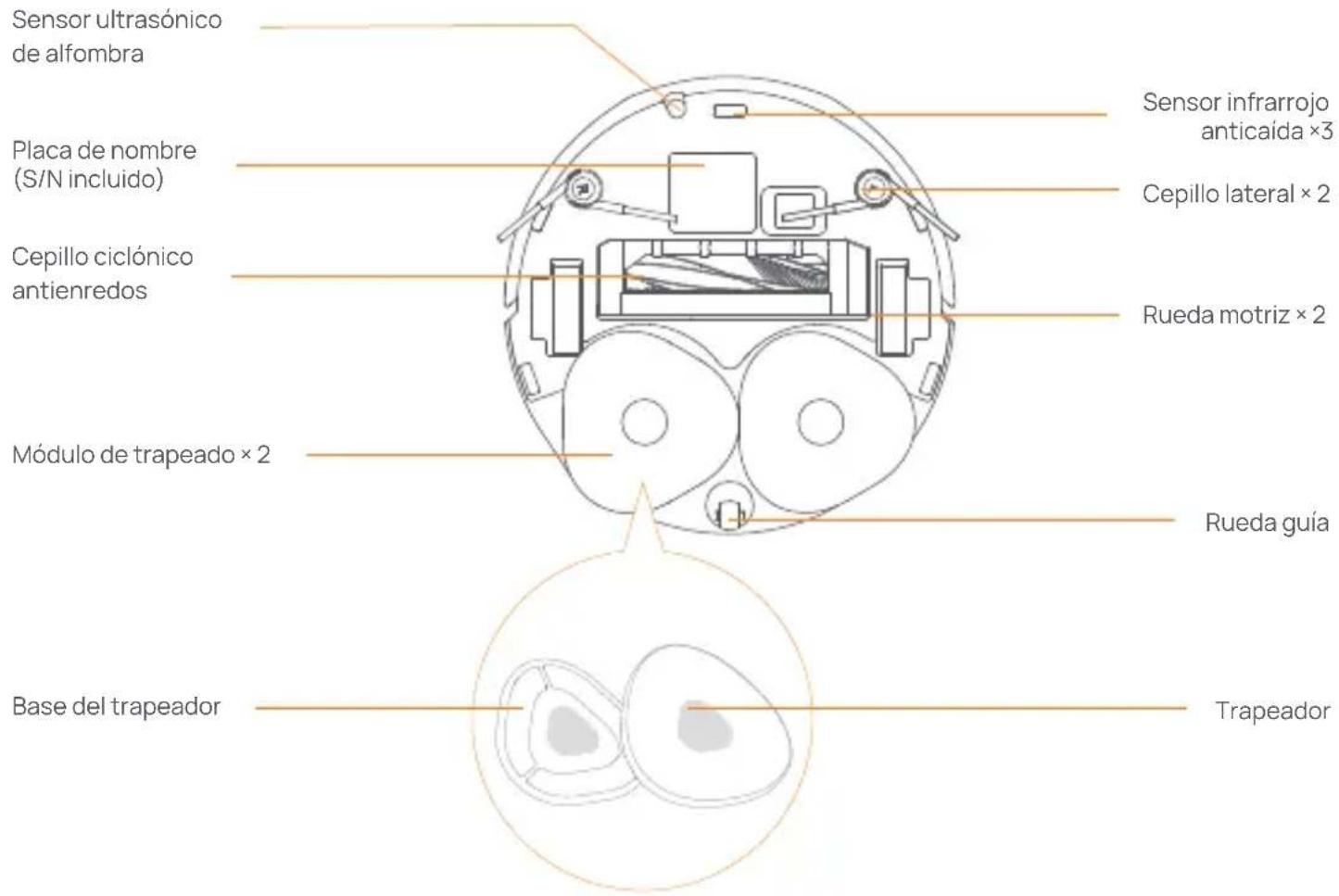 Narwal Freo Z10 - Fondo del robot - 1