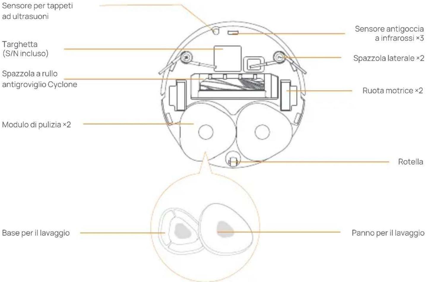 Narwal Freo Z10 - Fondo del robot - 1