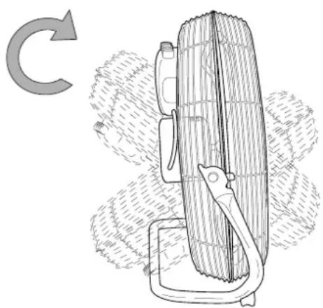 TROTEC TVM 19 - Réglage de l'inclinaison du ventilateur - 1