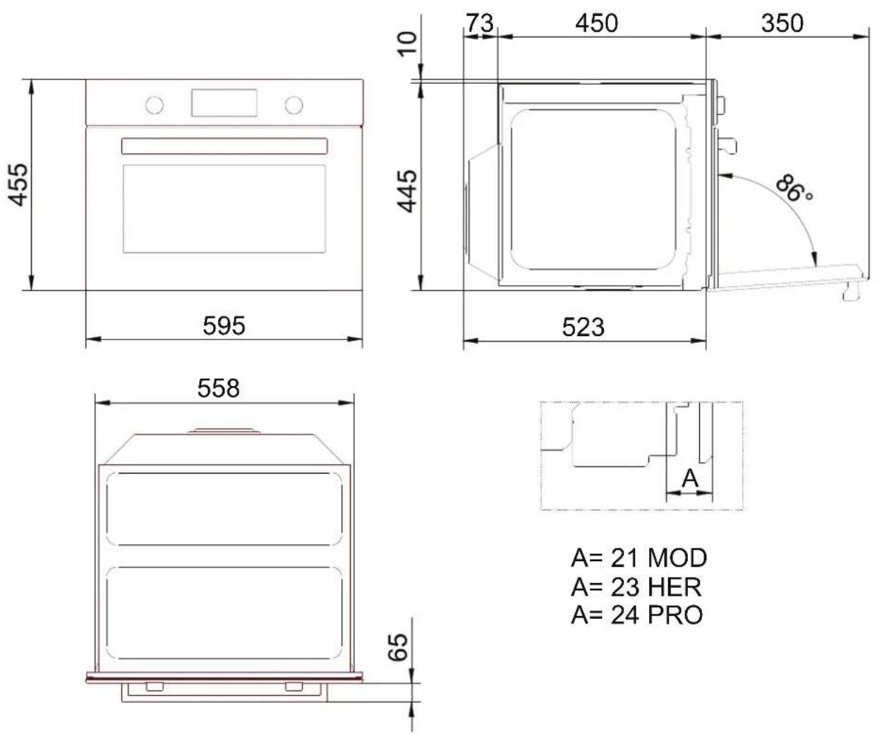 BERTAZZONI FHER4077MTNX3 - UUNIN SIJOITTAMINEN PAIKALLEEN - 1