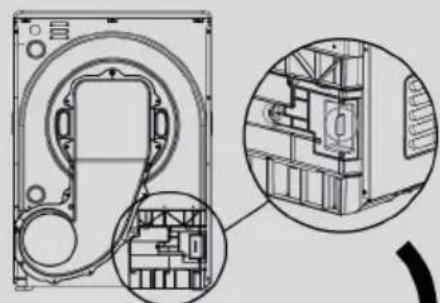 CANDY ROE H7N3TCEX-S - Fitting the drain hose - 2