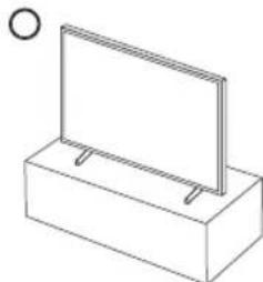 SAMSUNG QE65QN77FAT - Vorsichtsmaßnahmen beim Aufstellen eines Fernsehgeräts mit Standfuß - 1