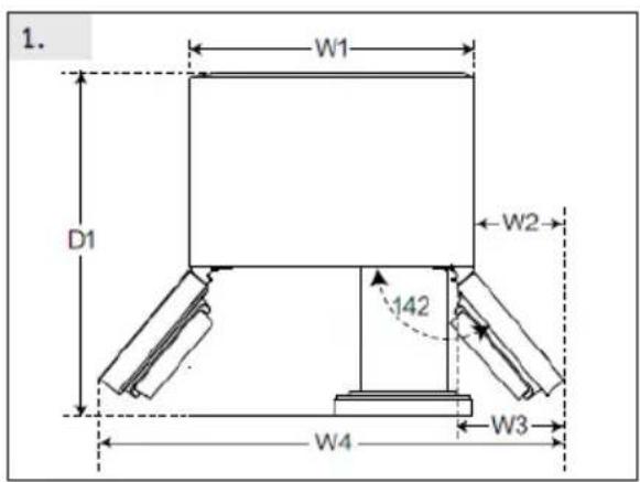 CANDY CNSQ2T918EWX - Requisiti di spazio - 1