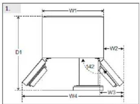 CANDY CNSQ2T918EWX - Вимоги до простору - 1