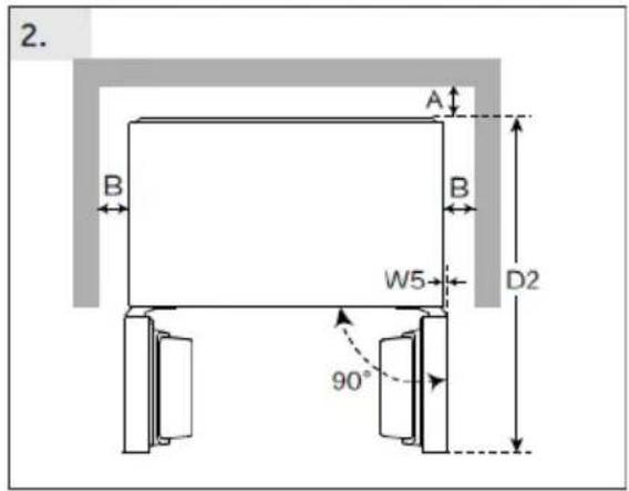 CANDY CNSQ2T918EWX - Requisitos de espacio - 2