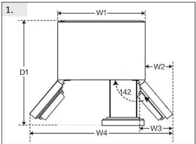 CANDY CNSQ2T918EWX - Изискване за пространство - 1