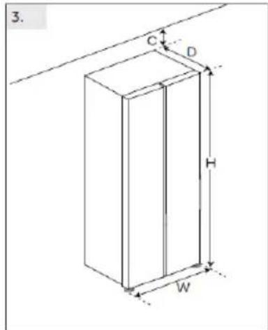 CANDY CNSQ2T918EWX - Вимоги до простору - 3