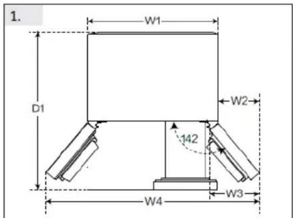 CANDY CNSQ2T918EWX - Požadavek na prostor - 1