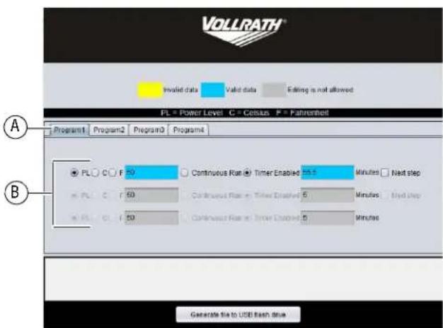 Vollrath HPI4-260003 - Editar programas - 1