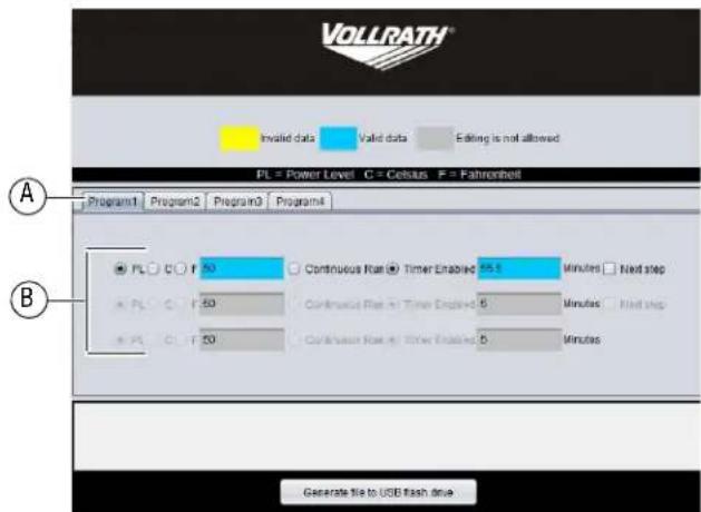 Vollrath MPI4-1800 - Edit Programs - 1