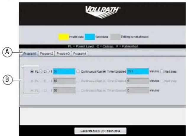 Vollrath MPI4-1800 - Editar programas - 1