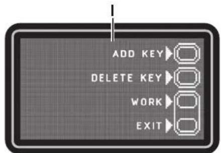 ADVANCE SC500 - Pantalla de gestión de las llaves usuario (I, Fig. 11) - 1