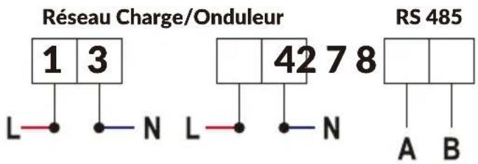 Deye SUN-3.6K-G05P1-EU-AM2 - Schéma de connexion du système pour le compteur CHNT - 2